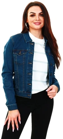 Veromoda Blue / Medium Blue Denim Short Denim Jacket