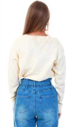 Qed Bone Knit Crew Jumper -Noisy May Shop 18700 3