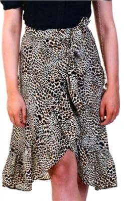 Missi London Leopard Midi Wrap Skirt -Noisy May Shop 19578 1