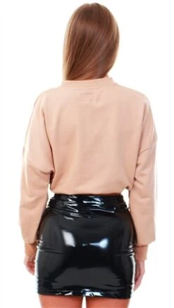 Sixth June Beige Logo Patch Sweatshirt -Noisy May Shop 20007 3