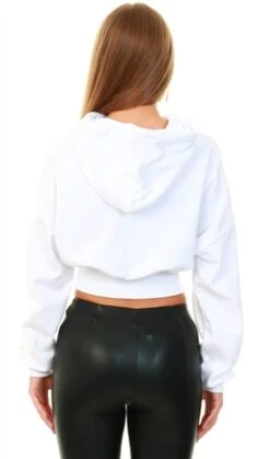 Sixth June Off White Cropped Hoodie -Noisy May Shop 20014 3