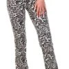 Pieces Black / Black Printed Flared Trousers -Noisy May Shop 20461