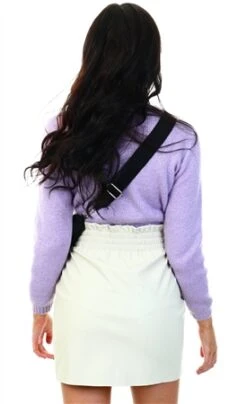 Glamorous Pale Lilac Cropped High Neck Knit Jumper -Noisy May Shop 21119 3