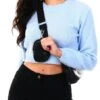 Glamorous Blue Cropped Jumper -Noisy May Shop 21150