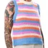 Pieces Cyclamen Stripped Sweater Vest