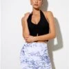 Motel Blue Kinnie Mini Skirt -Noisy May Shop 21882
