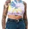 Sixth June Blue Spiral Tie Dye Crop Top -Noisy May Shop 21895