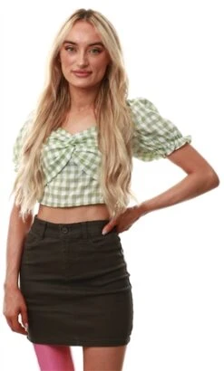 Brave Soul Green Fenn Crop Top