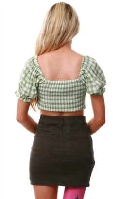 Brave Soul Green Fenn Crop Top -Noisy May Shop 22139 3