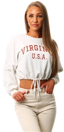 Only Light Grey Cropped Sweater