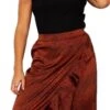 Girl In Mind Brown Animal Emily Frill Detail Wrap Skirt