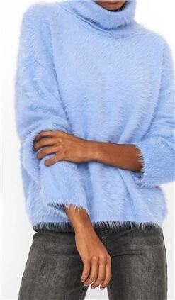 Veromoda Grapemist Poilu High Neck Knitted Pullover -Noisy May Shop 23261 2