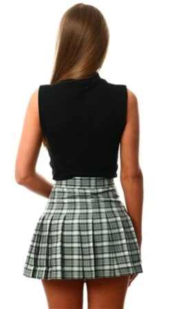 Cutie London Green Check Tennis Mini Skirt -Noisy May Shop 23616 3