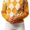 Only Yellow Check Highneck Pullover Knit -Noisy May Shop 24012