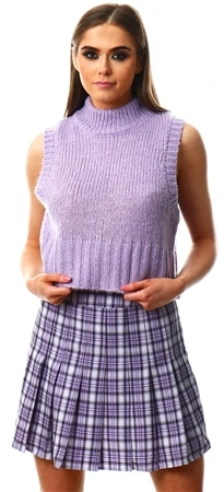 Vila Pastel Lilac Nellie High Neck Vest
