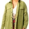 Vivichi Green Denim Shacket -Noisy May Shop 24135