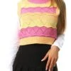 Vila Pink / Fuchsia Pink Zou Striped Knitted Vest -Noisy May Shop 24452