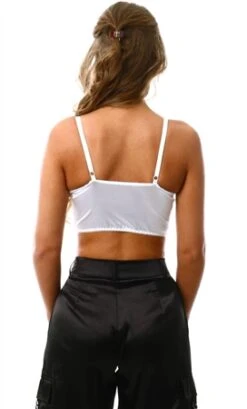 Saint Genies White Coraline Satin Bustier -Noisy May Shop 25087 3