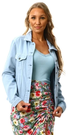 Brave Soul Pale Blue Western Style Denim Jacket