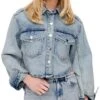 Only Blue / Light Blue Denim Zoe Destroyed Denim Jacket -Noisy May Shop 25232