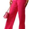 Pieces Fuchsia Purple Bossy Wide-Leg Trousers -Noisy May Shop 25244