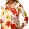 Cutie London White Floral Pattern Collar Shirt -Noisy May Shop 25382