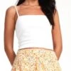 Motel Ditsy Tangerine Lowisa Mini Skirt -Noisy May Shop 25455