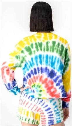 Champion Multi Tie-Dye Script Logo Sweatshirt -Noisy May Shop 25479 3