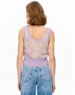 Only Purple / Orchid Bouquet Daisy Knitted Top -Noisy May Shop 25515 3