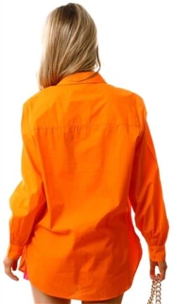 Only Orange / Oriole Loose Long Sleeved Shirt -Noisy May Shop 25826 3