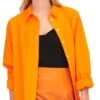 Only Orange / Burnt Orange Ditte Faux Leather Skirt -Noisy May Shop 26161