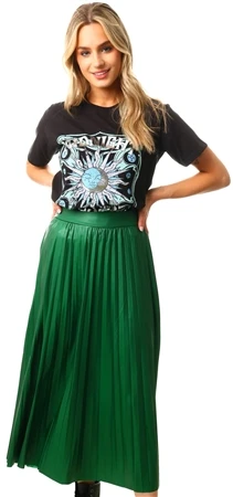 Only Green / Green Bee Anina Pleated Midi Skirt