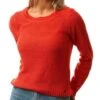 Only Red / Red Clay Geena Texture Knitted Pullover
