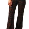Missi London Brown / Black Leopard Print Flare Trousers -Noisy May Shop 26639