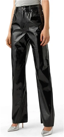 Veromoda Black Kithy Straight Fit High Rise Trousers