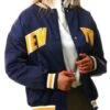 Only Patrot Blue / Nugget Gold Betty Oversize Bomber Jacket