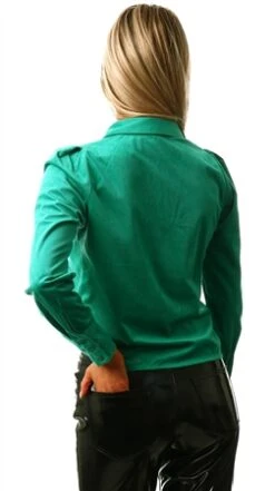 Veromoda Green / Pepper Green Ida Long Sleeved Corduroy Shirt -Noisy May Shop 26968 3