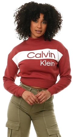 Calvin Klein Rust Colour Block Crew
