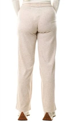 Only Stone / Pumice Stone Emma Wide Fitted Trousers -Noisy May Shop 27310 3