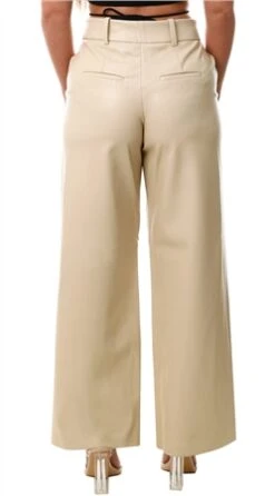 Veromoda Grey / Birch Olivia Wide Leg Fit Mid Waist Trousers -Noisy May Shop 27319 3