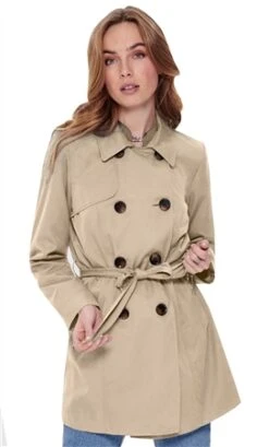 Only Ginger Root Valerie Double Breasted Trenchcoat -Noisy May Shop 27343 2