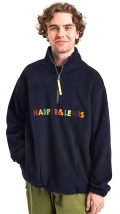 Harper & Lewis Navy Acer 1/4 Zip Fleece -Noisy May Shop 27346 3