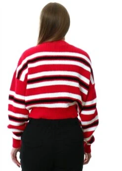 Urban Bliss Red Stripe Crop Jumper -Noisy May Shop 27442 3