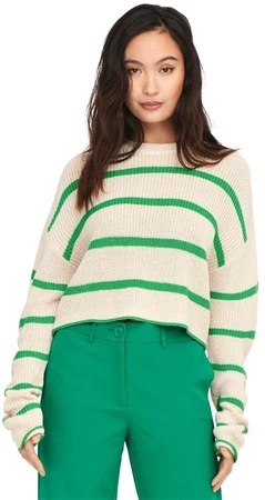 Only Pumice Stone Cropped Knitted Pullover