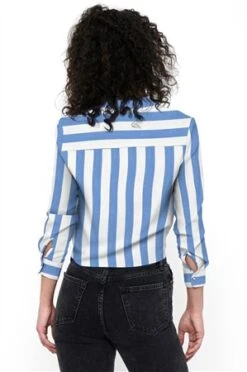 Only Cloud Dancer / Wide Strip Lecey Tie Detail Shirt -Noisy May Shop 27572 3