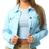 Noisy May Cerulean Debra Short Denim Jacket