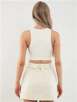 Saint Genies Cream Sybil Cargo Skirt -Noisy May Shop 27802 3