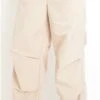 Missy Empire Beige Samantha Parachute Cargo Pants