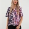 Pieces Pink Lady / Zebra Kaela Short Sleeved Shirt