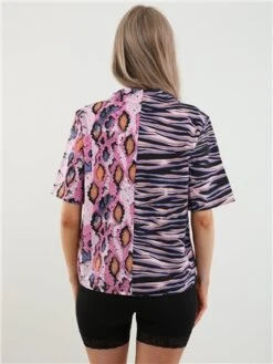 Pieces Pink Lady / Zebra Kaela Short Sleeved Shirt -Noisy May Shop 27979 3